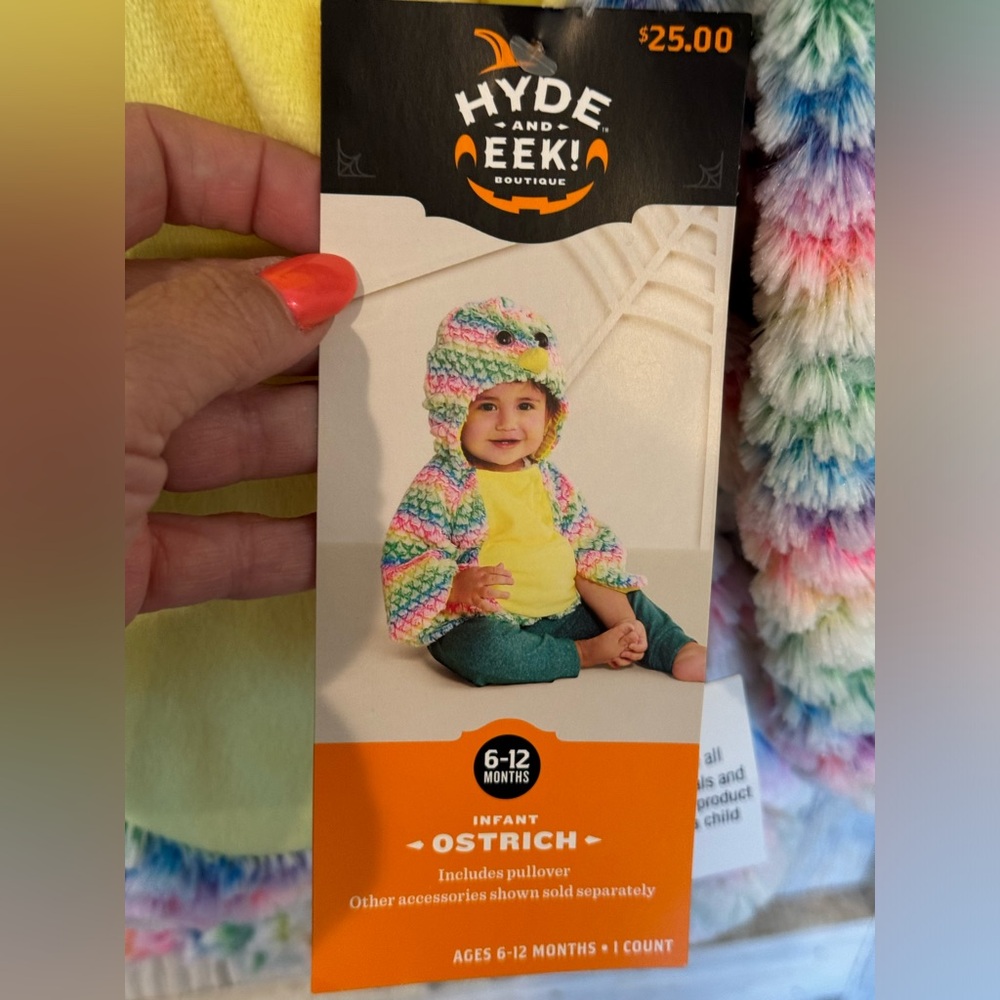 Hide and Eek infant ostrich costume. 6-12 months NWT
